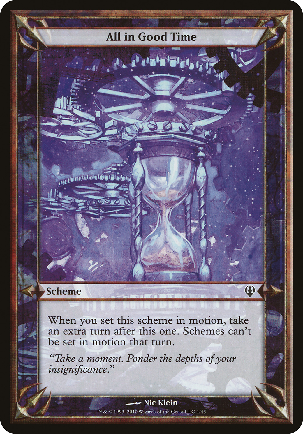 All in Good Time (OARC-01★) - Archenemy Schemes - Premium MTG Single from Wizards of the Coast - Just $9.88! Shop now at Game Crave Tournament Store