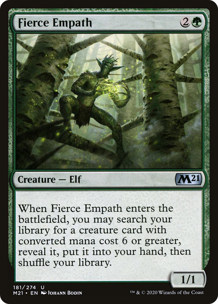 Fierce Empath (M21-181) - Core Set 2021 - Premium MTG Single from Wizards of the Coast - Just $0.08! Shop now at Game Crave Tournament Store