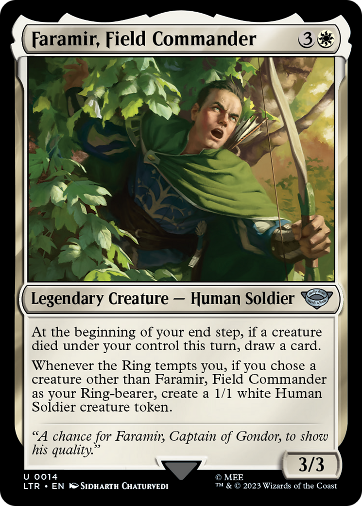 Faramir, Field Commander (LTR-014) - The Lord of the Rings: Tales of Middle-earth - Premium MTG Single from Wizards of the Coast - Just $0.08! Shop now at Game Crave Tournament Store