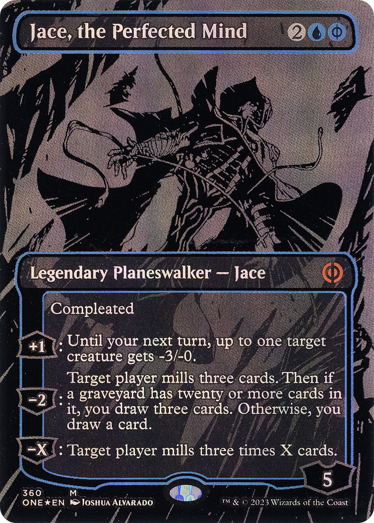 Jace, the Perfected Mind (ONE-360) - Phyrexia: All Will Be One (Borderless) Foil - Premium MTG Single from Wizards of the Coast - Just $3.99! Shop now at Game Crave Tournament Store