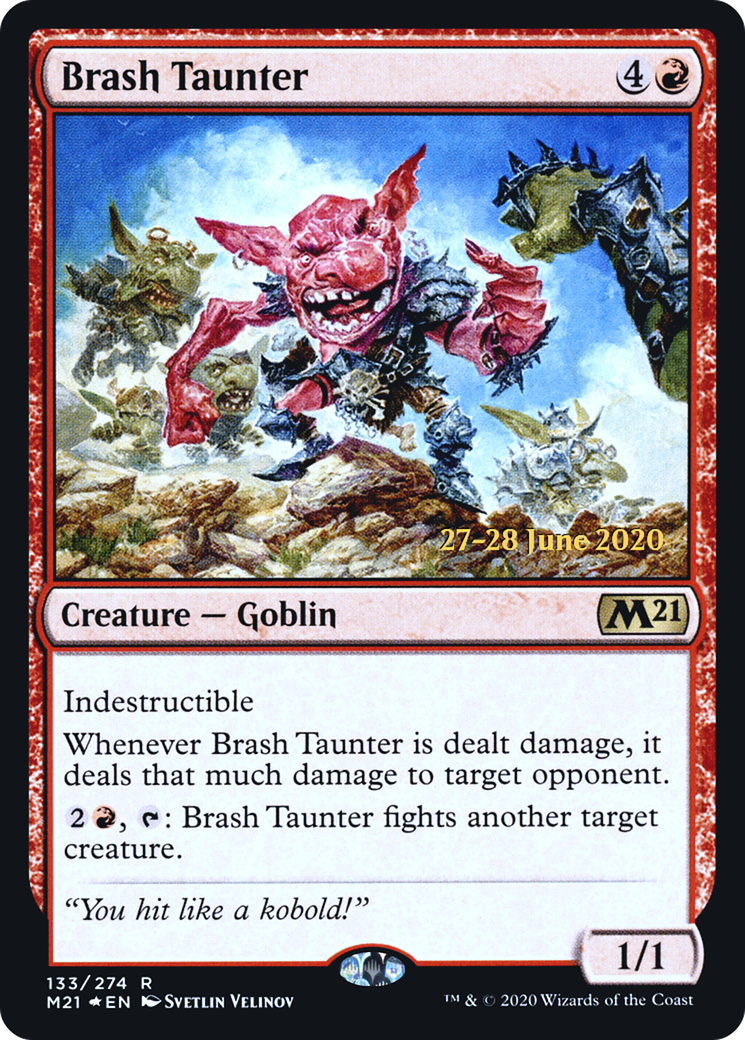 Brash Taunter (PM21-133S) - Core Set 2021 Promos Foil - Premium MTG Single from Wizards of the Coast - Just $0.87! Shop now at Game Crave Tournament Store