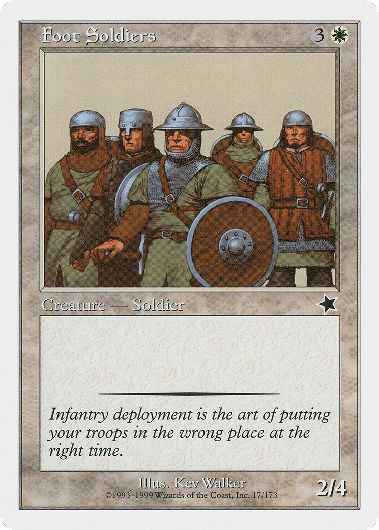 Foot Soldiers (S99-017) - Starter 1999 - Premium MTG Single from Wizards of the Coast - Just $0.08! Shop now at Game Crave Tournament Store