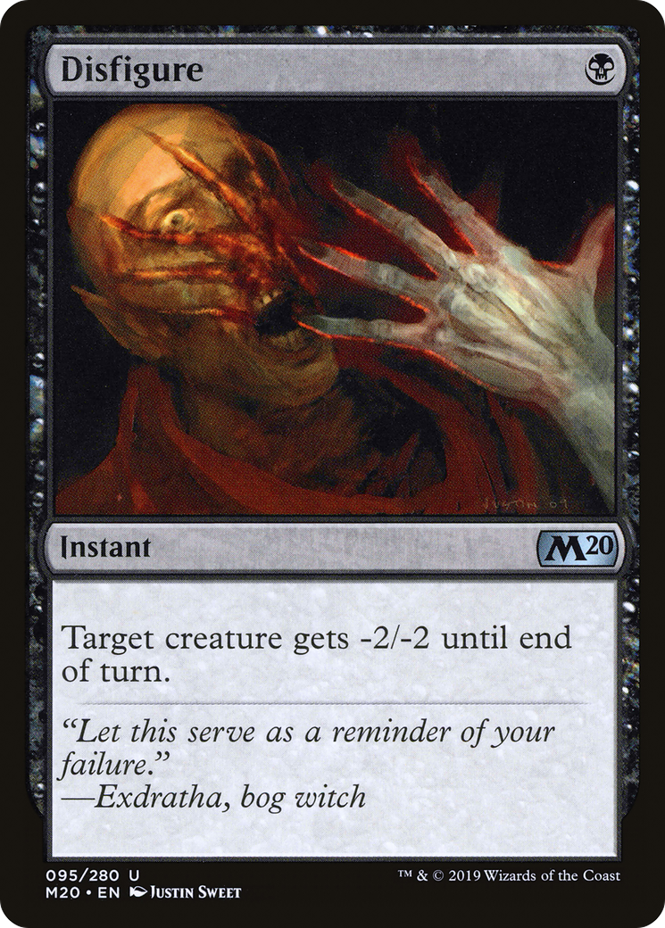 Disfigure (M20-095) - Core Set 2020 Foil - Premium MTG Single from Wizards of the Coast - Just $0.08! Shop now at Game Crave Tournament Store