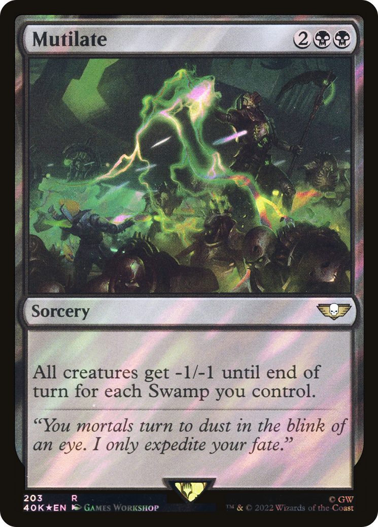 Mutilate (40K-203★) - Warhammer 40,000 Commander Foil - Premium MTG Single from Wizards of the Coast - Just $0.92! Shop now at Game Crave Tournament Store