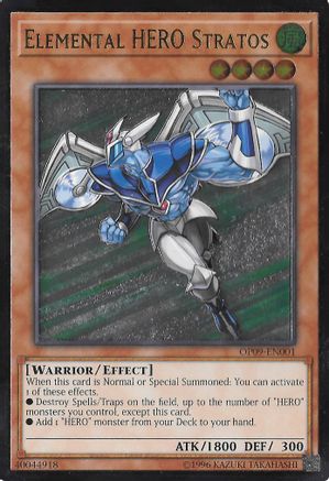 Elemental HERO Stratos (OP09-EN001) - OTS Tournament Pack 9 Unlimited - Premium Yugioh Single from Konami - Just $88.74! Shop now at Game Crave Tournament Store