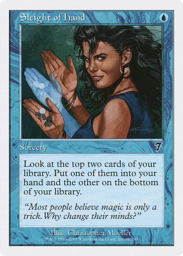 Sleight of Hand (7ED-098) - Seventh Edition - Premium MTG Single from Wizards of the Coast - Just $0.33! Shop now at Game Crave Tournament Store