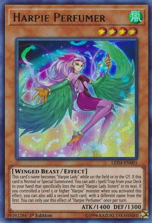 Harpie Perfumer (LED4-EN001) - Legendary Duelists: Sisters of the Rose 1st Edition - Premium Yugioh Single from Konami - Just $2.86! Shop now at Game Crave Tournament Store
