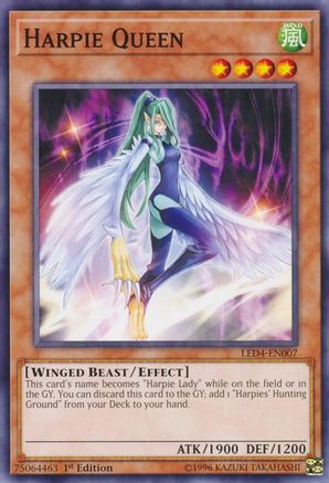 Harpie Queen (LED4-EN007) - Legendary Duelists: Sisters of the Rose 1st Edition - Premium Yugioh Single from Konami - Just $0.08! Shop now at Game Crave Tournament Store