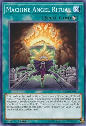 Machine Angel Ritual (LED4-EN021) - Legendary Duelists: Sisters of the Rose 1st Edition - Premium Yugioh Single from Konami - Just $0.25! Shop now at Game Crave Tournament Store
