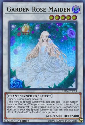 Garden Rose Maiden (LED4-EN023) - Legendary Duelists: Sisters of the Rose 1st Edition - Premium Yugioh Single from Konami - Just $3.82! Shop now at Game Crave Tournament Store