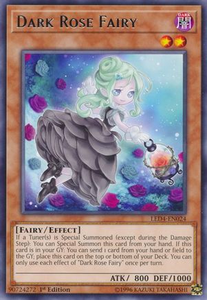 Dark Rose Fairy (LED4-EN024) - Legendary Duelists: Sisters of the Rose 1st Edition - Premium Yugioh Single from Konami - Just $0.25! Shop now at Game Crave Tournament Store