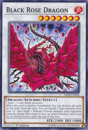 Black Rose Dragon (LED4-EN028) - Legendary Duelists: Sisters of the Rose 1st Edition - Premium Yugioh Single from Konami - Just $0.25! Shop now at Game Crave Tournament Store