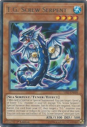 T.G. Screw Serpent (SAST-EN009) - Savage Strike 1st Edition - Premium Yugioh Single from Konami - Just $0.38! Shop now at Game Crave Tournament Store