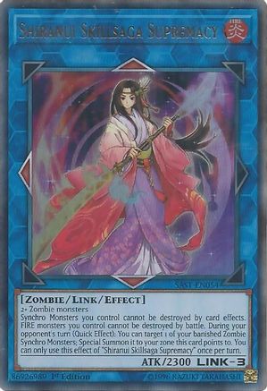 Shiranui Skillsaga Supremacy (SAST-EN054) - Savage Strike Unlimited - Premium Yugioh Single from Konami - Just $1.30! Shop now at Game Crave Tournament Store