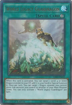 World Legacy Guardragon (SAST-EN062) - Savage Strike Unlimited - Premium Yugioh Single from Konami - Just $0.37! Shop now at Game Crave Tournament Store