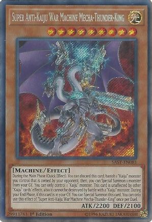 Super Anti-Kaiju War Machine Mecha-Thunder-King (SAST-EN081) - Savage Strike 1st Edition - Premium Yugioh Single from Konami - Just $0.86! Shop now at Game Crave Tournament Store
