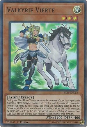 Valkyrie Vierte (SAST-EN089) - Savage Strike 1st Edition - Premium Yugioh Single from Konami - Just $0.26! Shop now at Game Crave Tournament Store