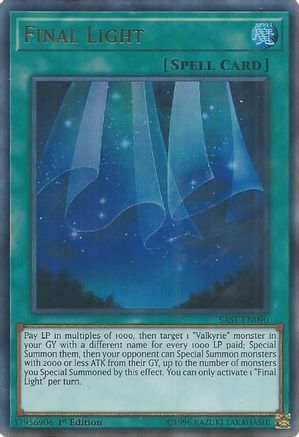 Final Light (SAST-EN090) - Savage Strike 1st Edition - Premium Yugioh Single from Konami - Just $0.25! Shop now at Game Crave Tournament Store