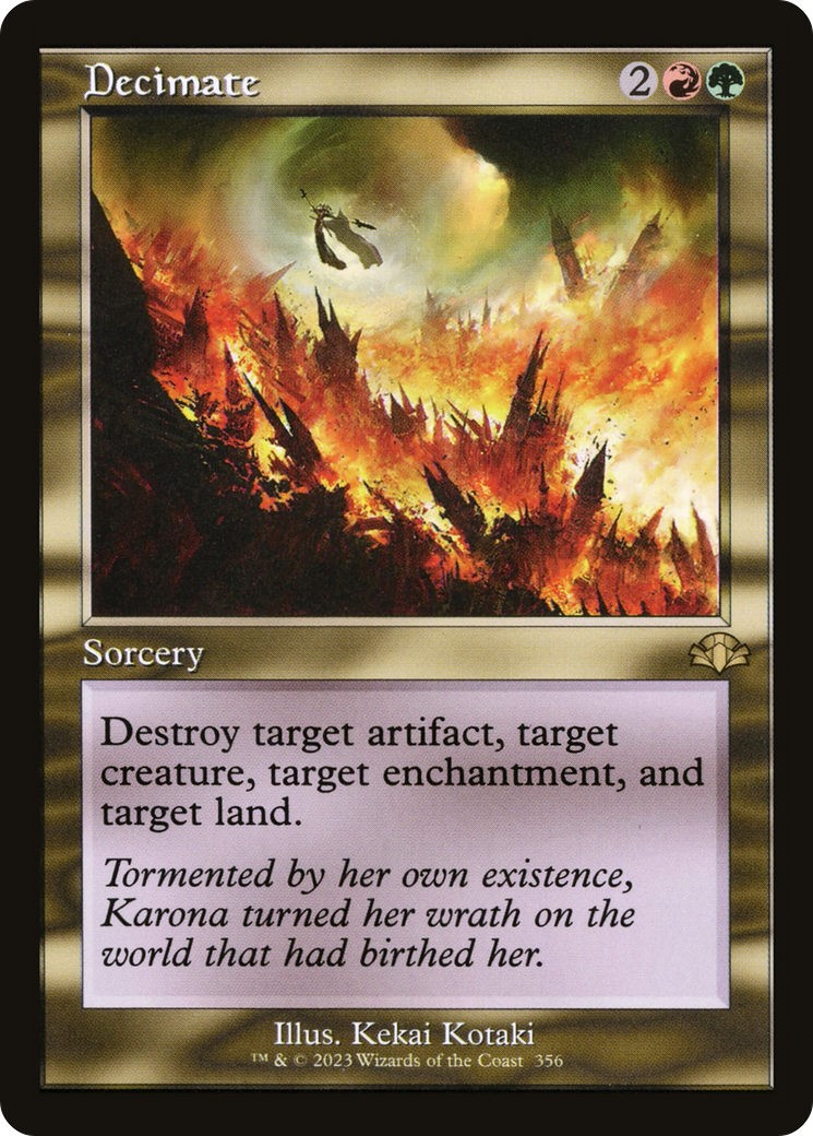 Decimate (DMR-356) - Dominaria Remastered - Premium MTG Single from Wizards of the Coast - Just $0.25! Shop now at Game Crave Tournament Store