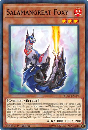 Salamangreat Foxy (SDSB-EN008) - Structure Deck: Soulburner 1st Edition - Premium Yugioh Single from Konami - Just $0.26! Shop now at Game Crave Tournament Store