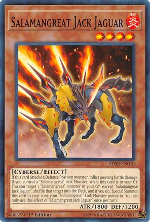 Salamangreat Jack Jaguar (SDSB-EN010) - Structure Deck: Soulburner 1st Edition - Premium Yugioh Single from Konami - Just $0.25! Shop now at Game Crave Tournament Store