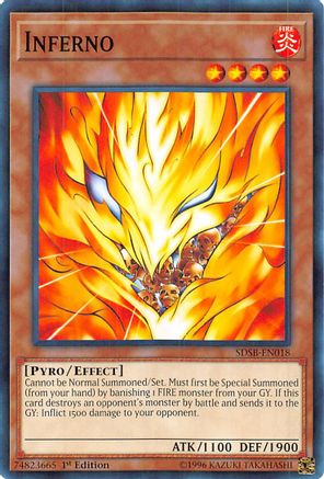Inferno (SDSB-EN018) - Structure Deck: Soulburner 1st Edition - Premium Yugioh Single from Konami - Just $0.25! Shop now at Game Crave Tournament Store