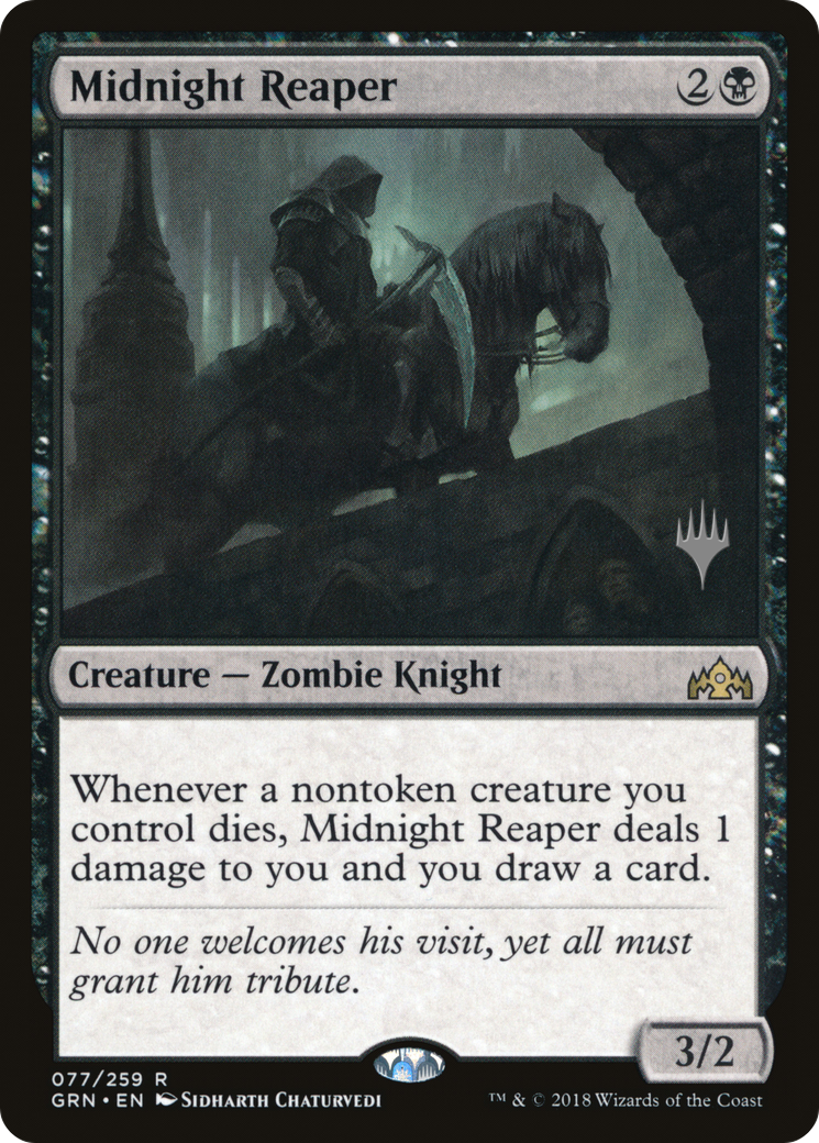 Midnight Reaper (PGRN-77P) - Guilds of Ravnica Promos - Premium MTG Single from Wizards of the Coast - Just $0.09! Shop now at Game Crave Tournament Store