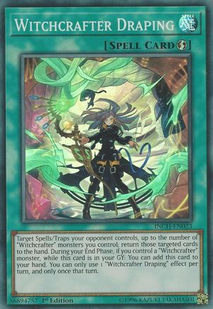 Witchcrafter Draping (INCH-EN023) - The Infinity Chasers 1st Edition - Premium Yugioh Single from Konami - Just $0.33! Shop now at Game Crave Tournament Store