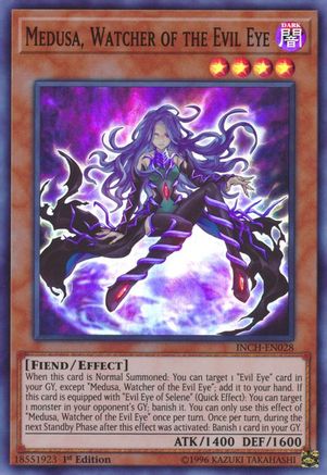 Medusa, Watcher of the Evil Eye (INCH-EN028) - The Infinity Chasers 1st Edition - Premium Yugioh Single from Konami - Just $0.38! Shop now at Game Crave Tournament Store
