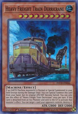 Heavy Freight Train Derricrane (INCH-EN046) - The Infinity Chasers 1st Edition - Premium Yugioh Single from Konami - Just $0.38! Shop now at Game Crave Tournament Store