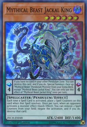 Mythical Beast Jackal King (INCH-EN048) - The Infinity Chasers 1st Edition - Premium Yugioh Single from Konami - Just $0.42! Shop now at Game Crave Tournament Store