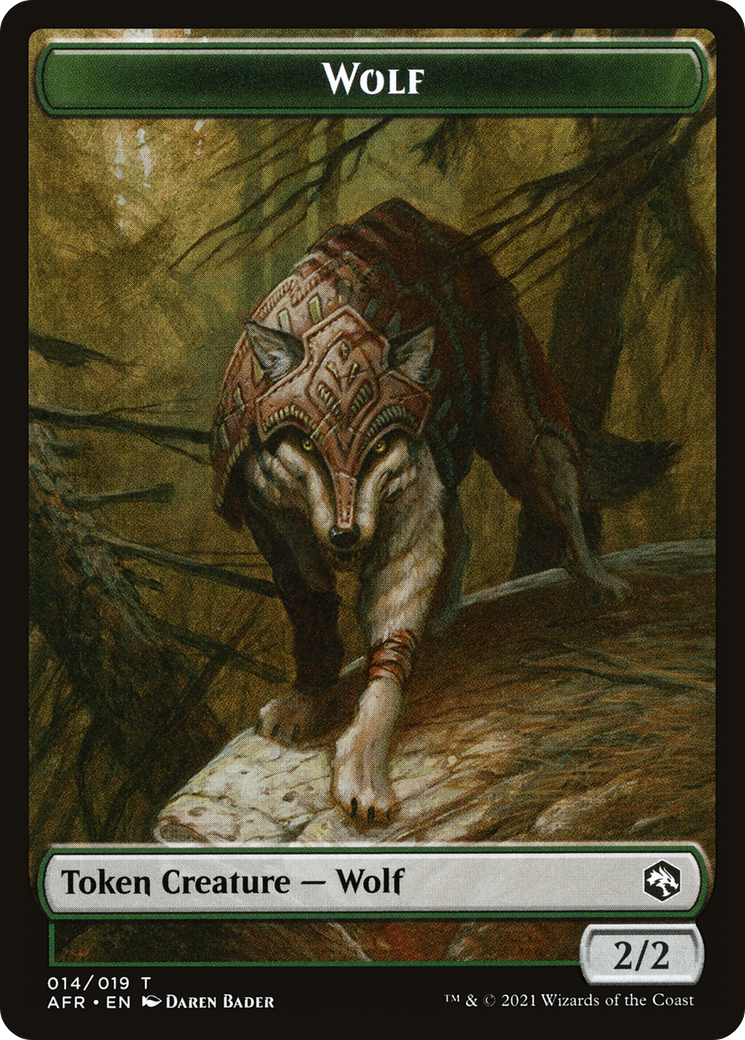 Wolf (TAFR-014) - Adventures in the Forgotten Realms Tokens Foil - Premium MTG Single from Wizards of the Coast - Just $0.13! Shop now at Game Crave Tournament Store