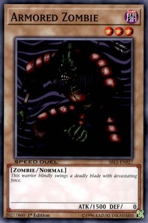 Armored Zombie (SBLS-EN027) - Speed Duel: Arena of Lost Souls 1st Edition - Premium Yugioh Single from Konami - Just $0.25! Shop now at Game Crave Tournament Store