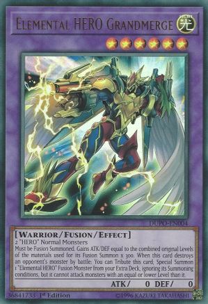 Elemental HERO Grandmerge (DUPO-EN004) - Duel Power Unlimited - Premium Yugioh Single from Konami - Just $1.41! Shop now at Game Crave Tournament Store