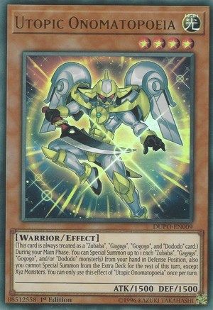 Utopic Onomatopoeia (DUPO-EN009) - Duel Power 1st Edition - Premium Yugioh Single from Konami - Just $0.26! Shop now at Game Crave Tournament Store