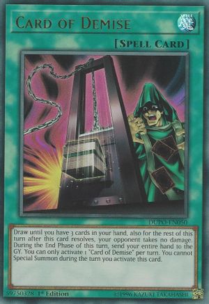 Game Crave Tournament Store - Card of Demise (DUPO-EN050)