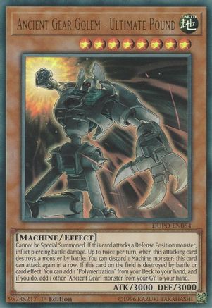 Ancient Gear Golem - Ultimate Pound (DUPO-EN054) - Duel Power Unlimited - Premium Yugioh Single from Konami - Just $0.16! Shop now at Game Crave Tournament Store