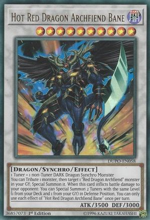 Hot Red Dragon Archfiend Bane (DUPO-EN058) - Duel Power Unlimited - Premium Yugioh Single from Konami - Just $0.25! Shop now at Game Crave Tournament Store