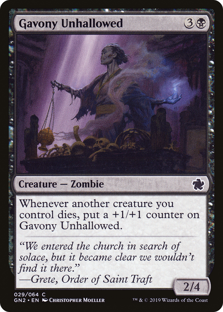 Gavony Unhallowed (GN2-029) - Game Night 2019 - Premium MTG Single from Wizards of the Coast - Just $0.08! Shop now at Game Crave Tournament Store