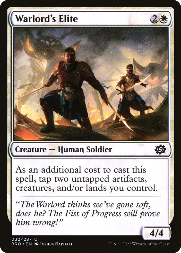 Warlord's Elite (BRO-032) - The Brothers' War - Premium MTG Single from Wizards of the Coast - Just $0.08! Shop now at Game Crave Tournament Store