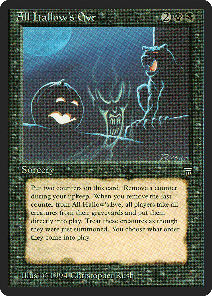 All Hallow's Eve (LEG-088) - Legends - Premium MTG Single from Wizards of the Coast - Just $117.07! Shop now at Game Crave Tournament Store
