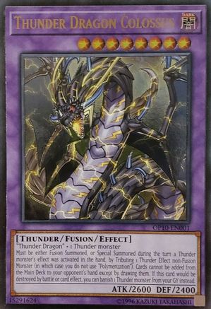 Thunder Dragon Colossus (OP10-EN001) - OTS Tournament Pack 10 Unlimited - Premium Yugioh Single from Konami - Just $15.95! Shop now at Game Crave Tournament Store