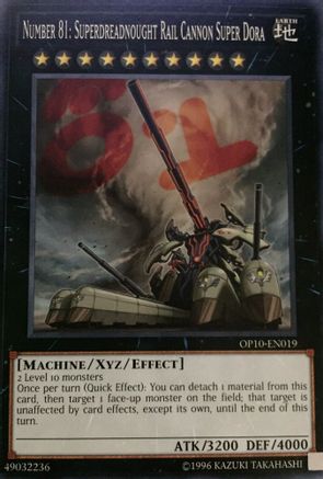 Number 81: Superdreadnought Rail Cannon Super Dora (OP10-EN019) - OTS Tournament Pack 10 Unlimited - Premium Yugioh Single from Konami - Just $0.25! Shop now at Game Crave Tournament Store