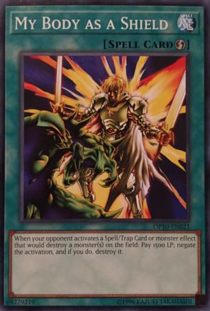 My Body as a Shield (OP10-EN021) - OTS Tournament Pack 10 Unlimited - Premium Yugioh Single from Konami - Just $0.86! Shop now at Game Crave Tournament Store