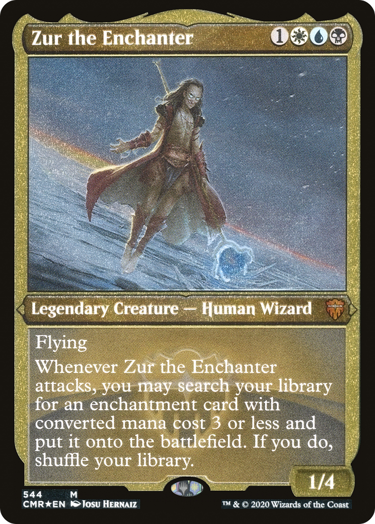 Zur the Enchanter (CMR-544) - Commander Legends Etched Foil - Premium MTG Single from Wizards of the Coast - Just $0.75! Shop now at Game Crave Tournament Store