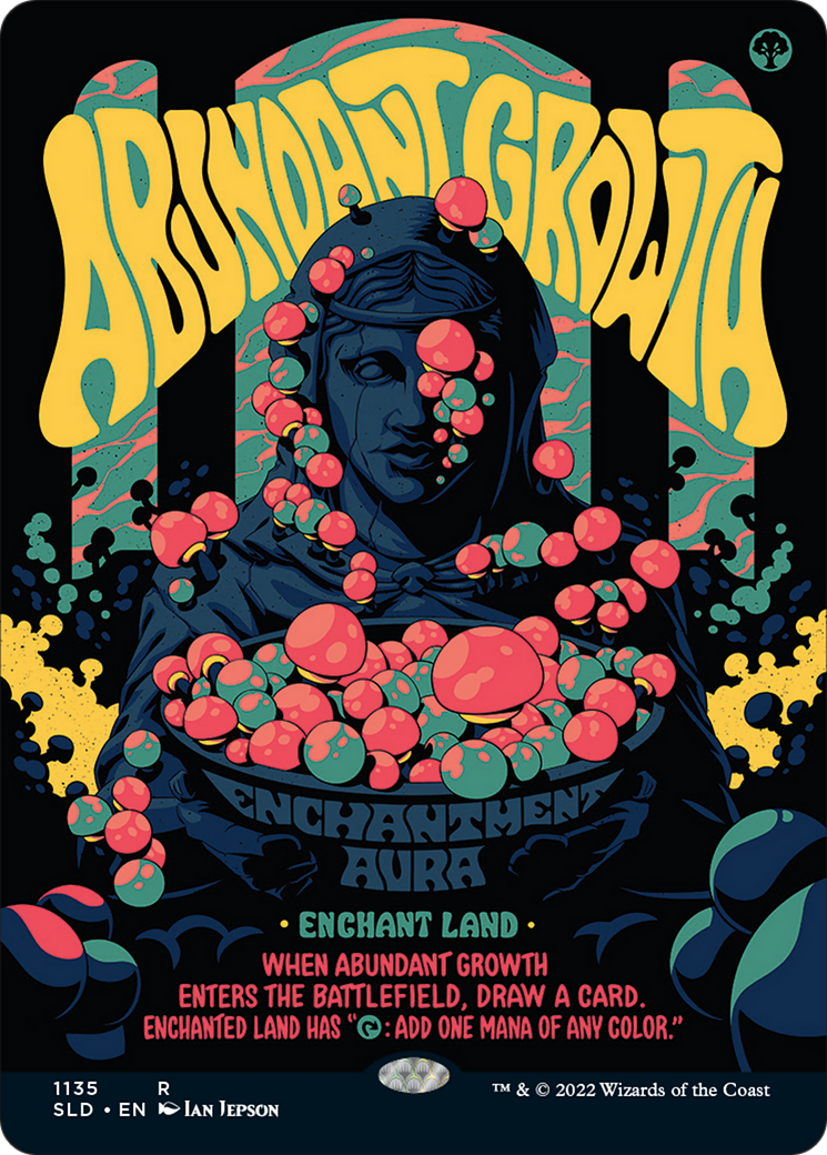 Abundant Growth (SLD-1135) - Secret Lair Drop (Borderless) - Premium MTG Single from Wizards of the Coast - Just $6.69! Shop now at Game Crave Tournament Store