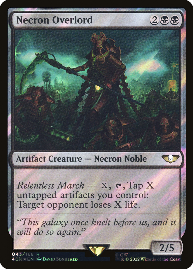 Necron Overlord (40K-43★) - Warhammer 40,000 Commander Foil - Premium MTG Single from Wizards of the Coast - Just $0.16! Shop now at Game Crave Tournament Store