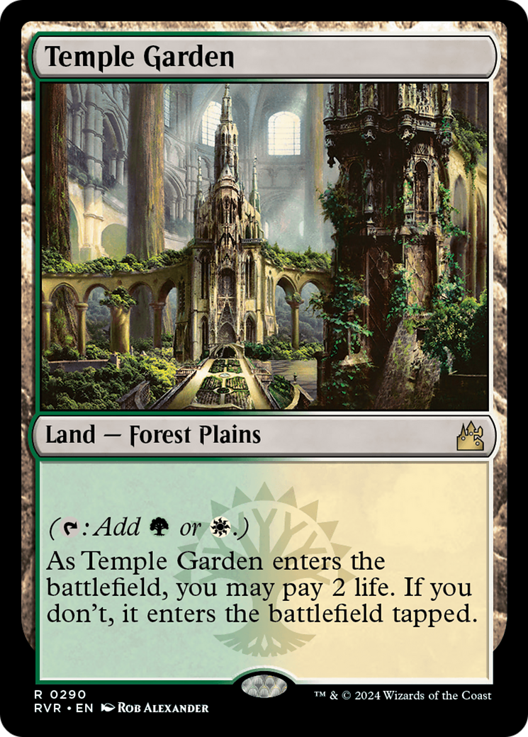 Temple Garden (RVR-290) - Ravnica Remastered Foil - Premium MTG Single from Wizards of the Coast - Just $3.08! Shop now at Game Crave Tournament Store