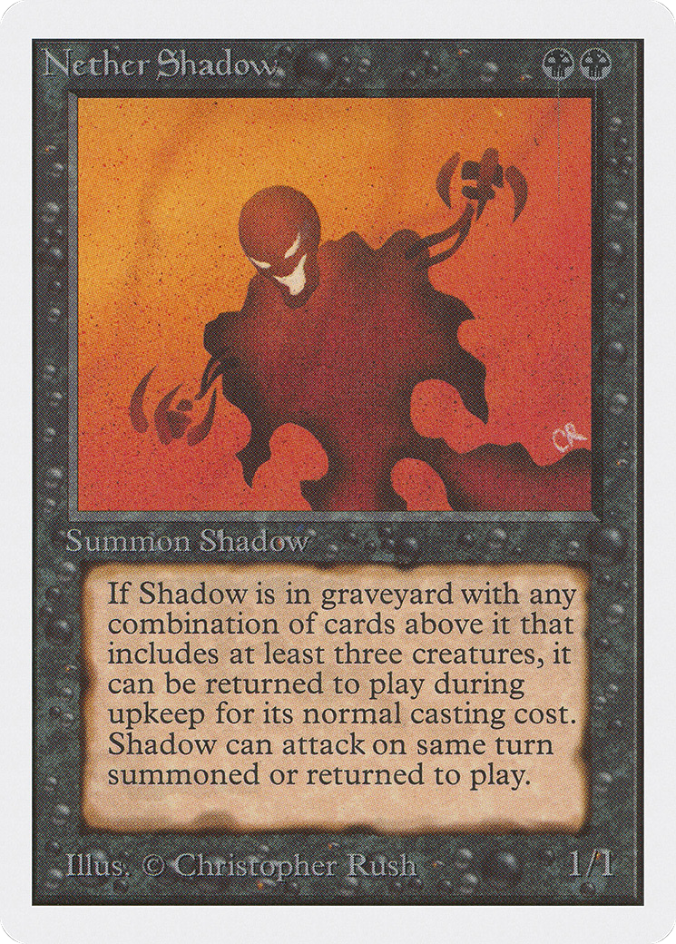 Nether Shadow (2ED-117) - Unlimited Edition - Premium MTG Single from Wizards of the Coast - Just $16.77! Shop now at Game Crave Tournament Store