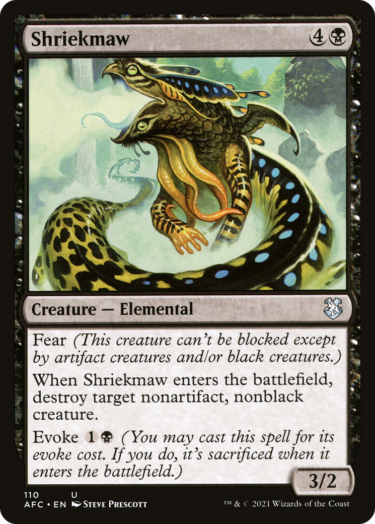 Shriekmaw (AFC-110) - Forgotten Realms Commander - Premium MTG Single from Wizards of the Coast - Just $0.08! Shop now at Game Crave Tournament Store